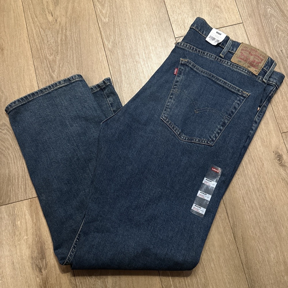 Levis 505 Regular Fit Jeans Mens Classic Straight Leg Mid Rise Zipper Fly Denim‎